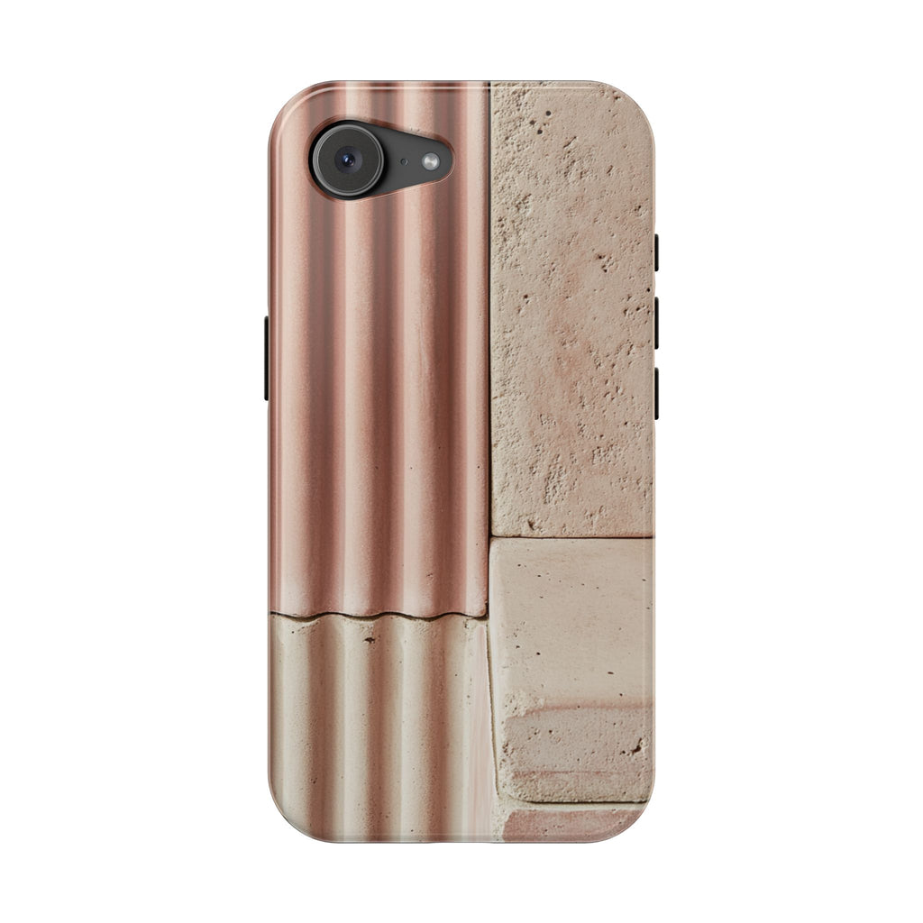 Blush Ceramic Ribbed Tiles