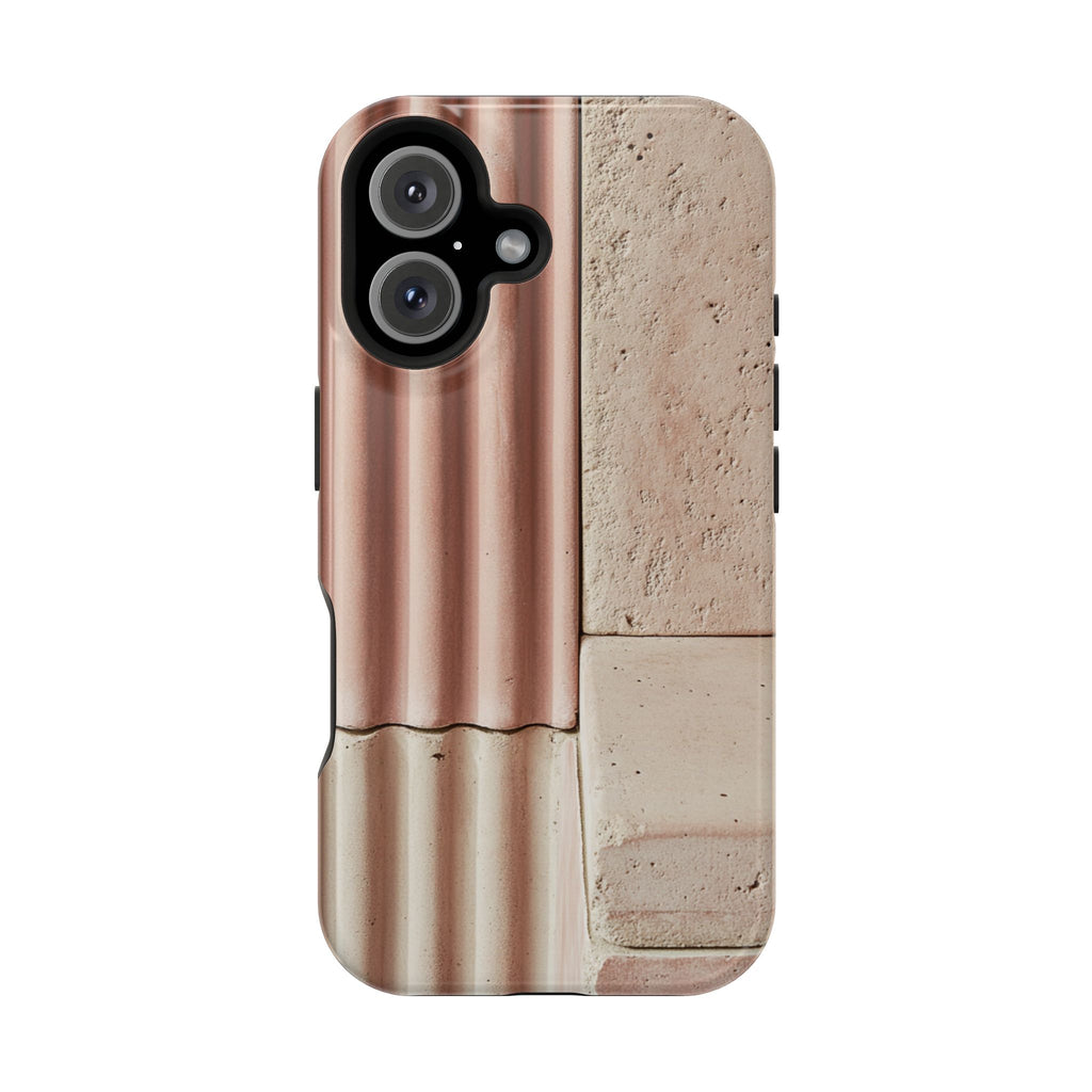Blush Ceramic Ribbed Tiles