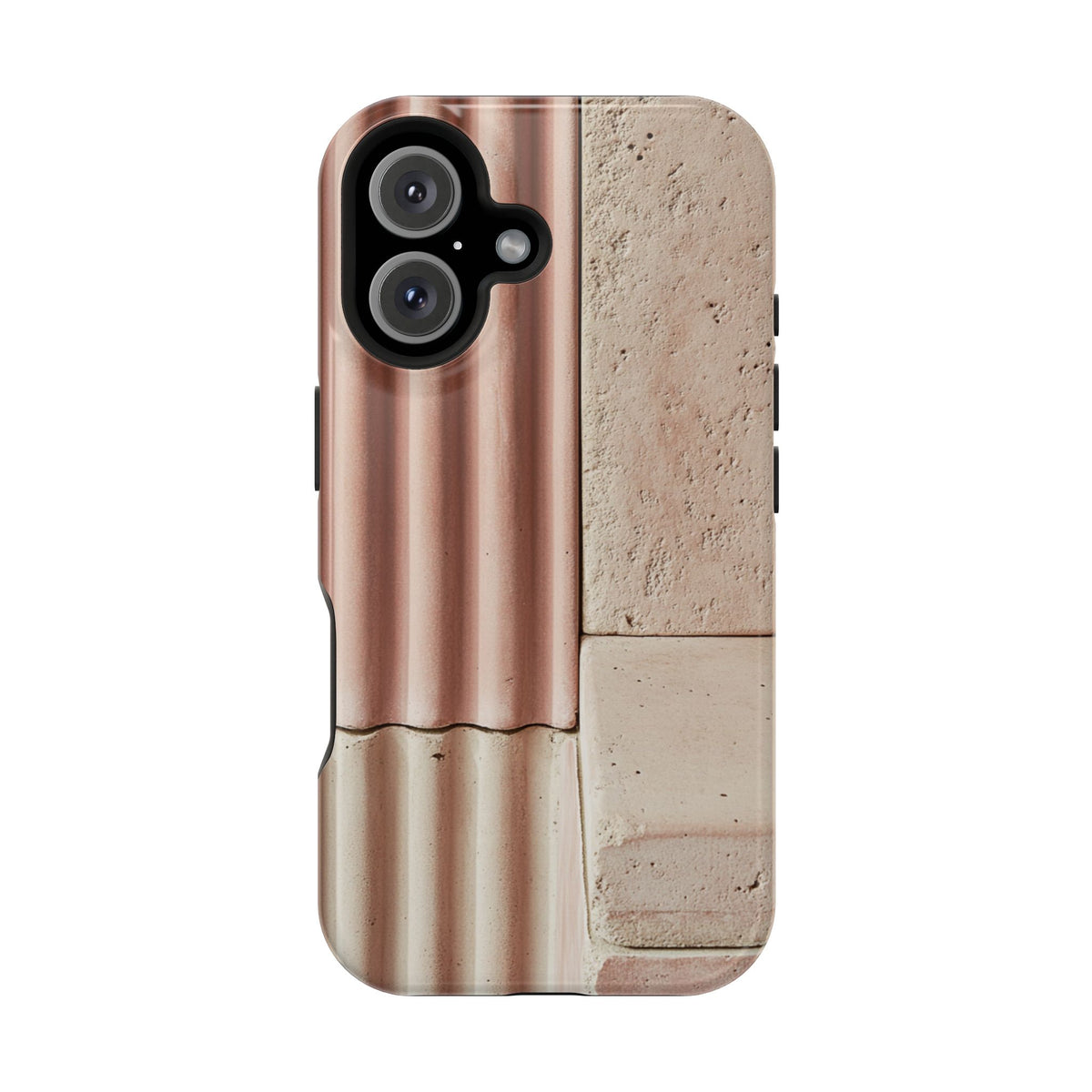Blush Ceramic Ribbed Tiles
