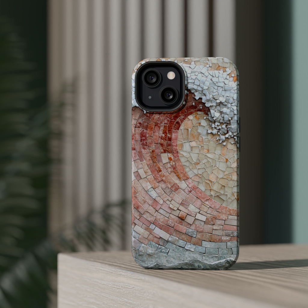 Artistic Red Wave Magnetic Impact Phone Case
