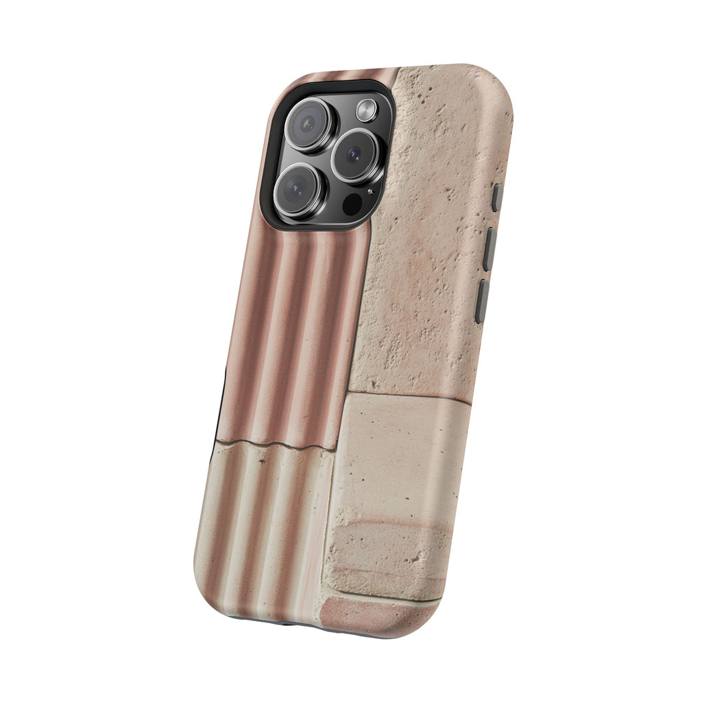 Blush Ceramic Ribbed Tiles