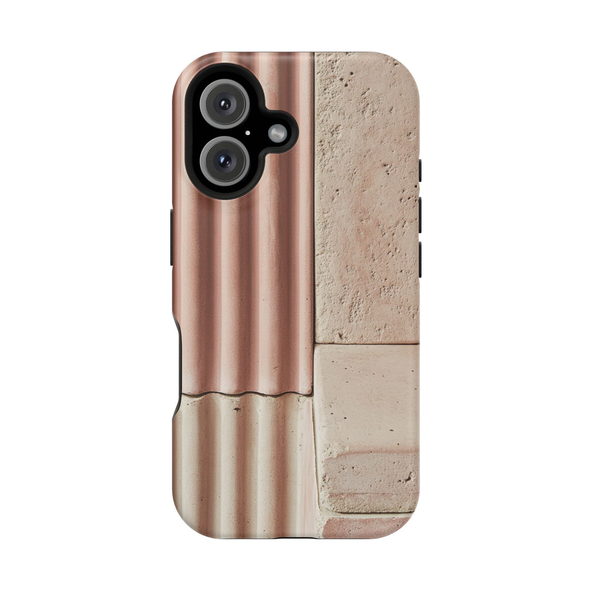 Blush Ceramic Ribbed Tiles