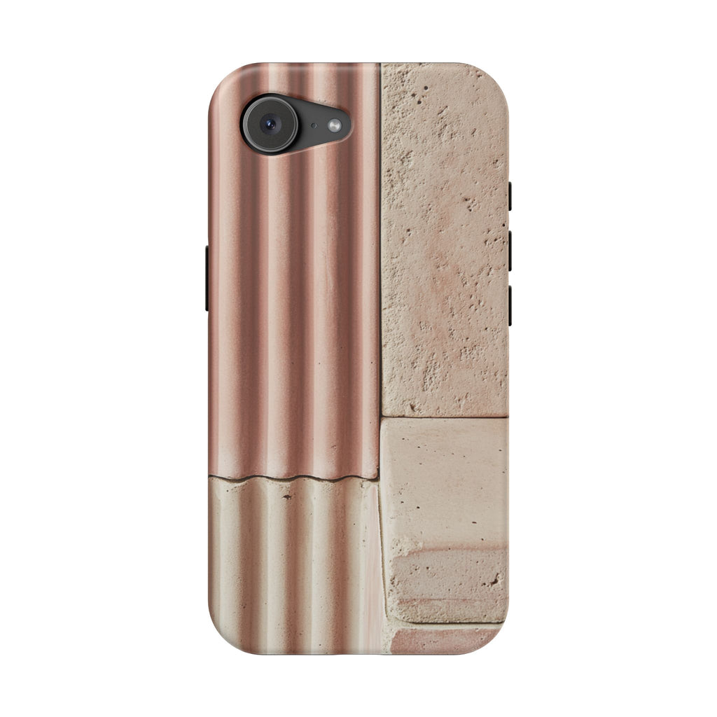 Blush Ceramic Ribbed Tiles