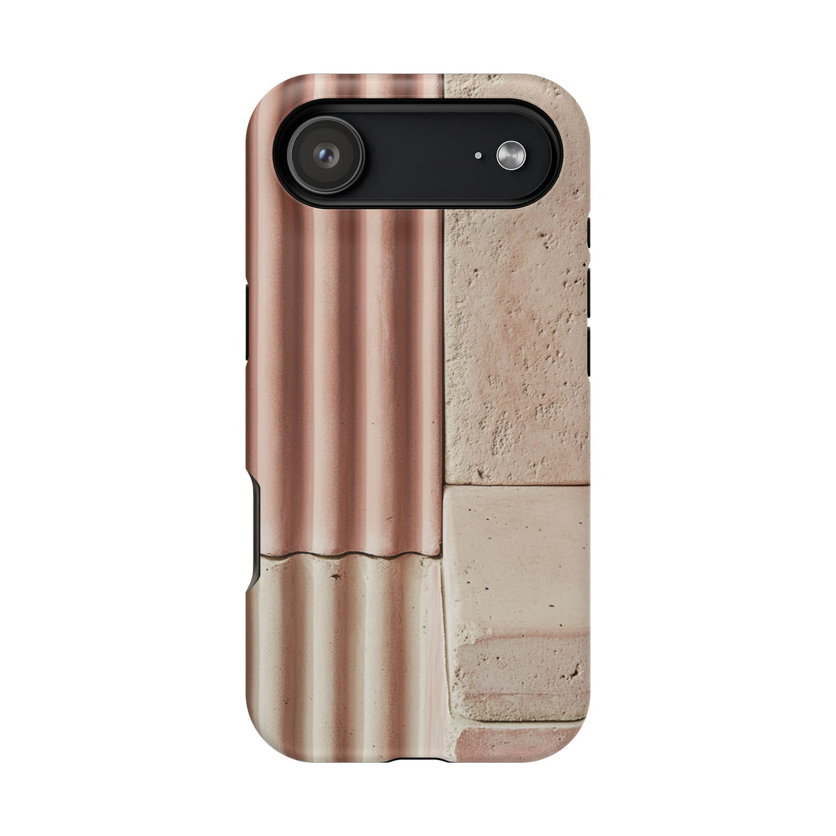 Blush Ceramic Ribbed Tiles