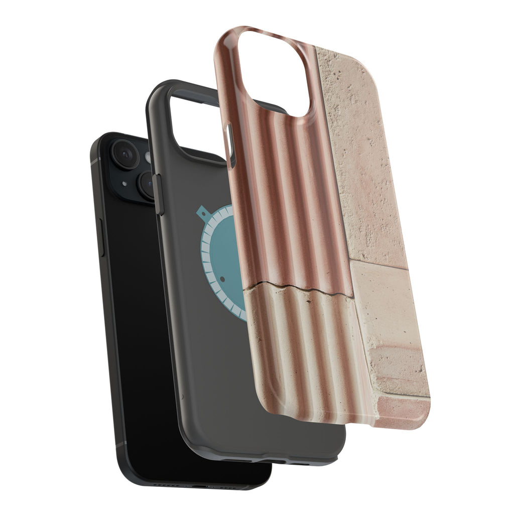 Blush Ceramic Ribbed Tiles