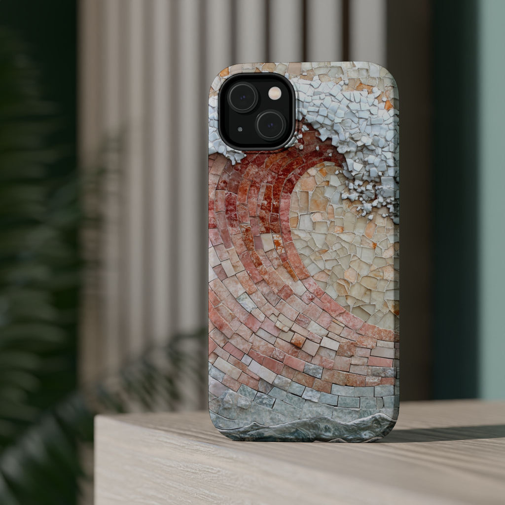 Artistic Red Wave Magnetic Impact Phone Case