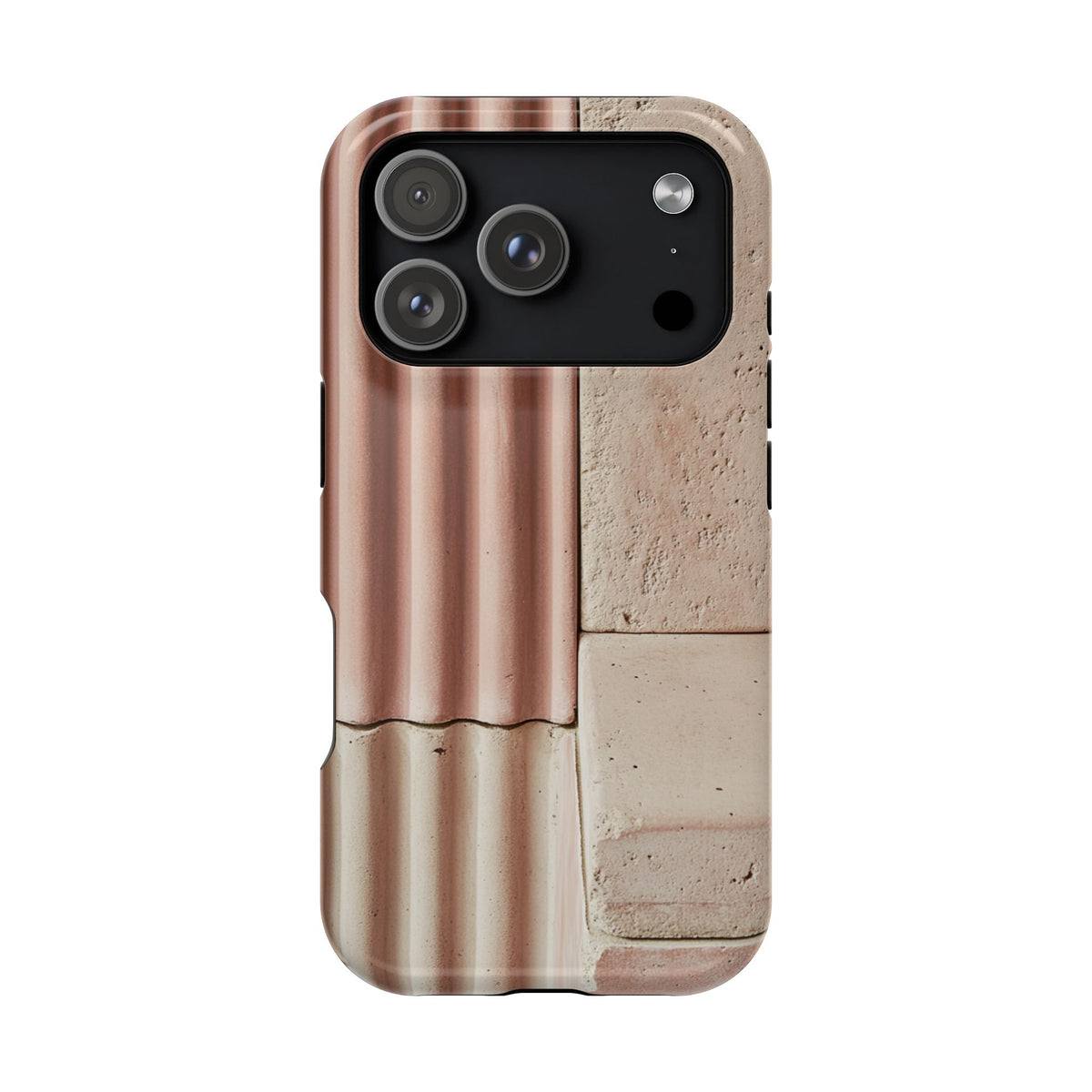 Blush Ceramic Ribbed Tiles