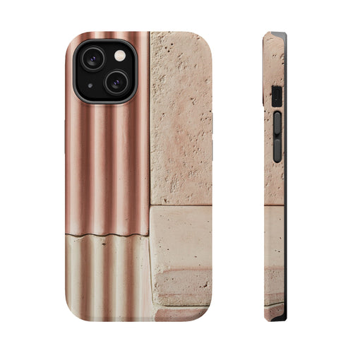 Blush Ceramic Ribbed Tiles
