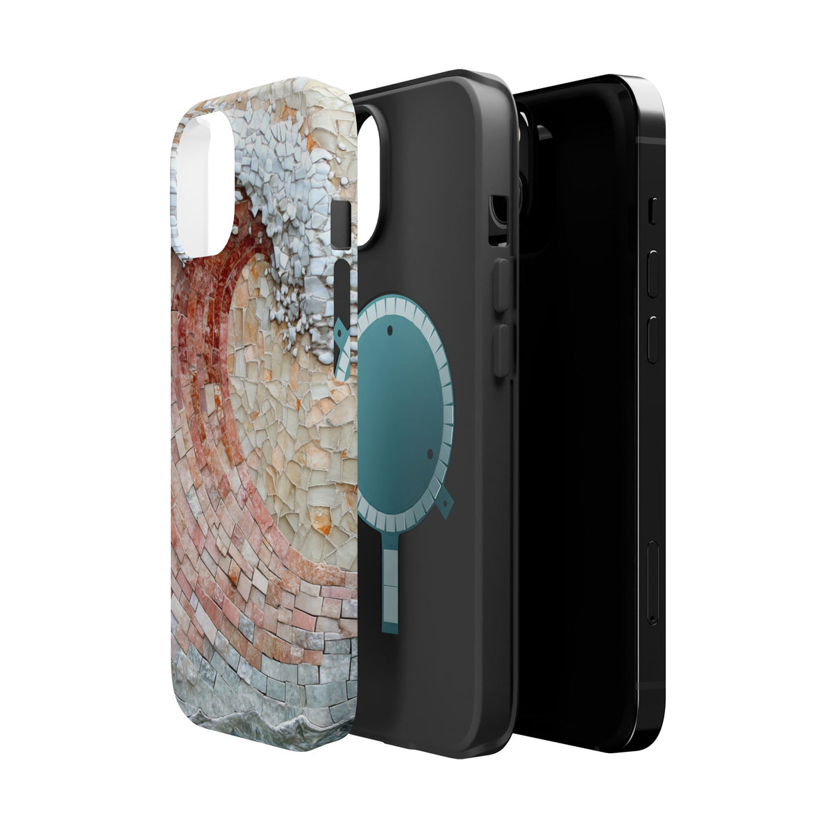Artistic Red Wave Magnetic Impact Phone Case