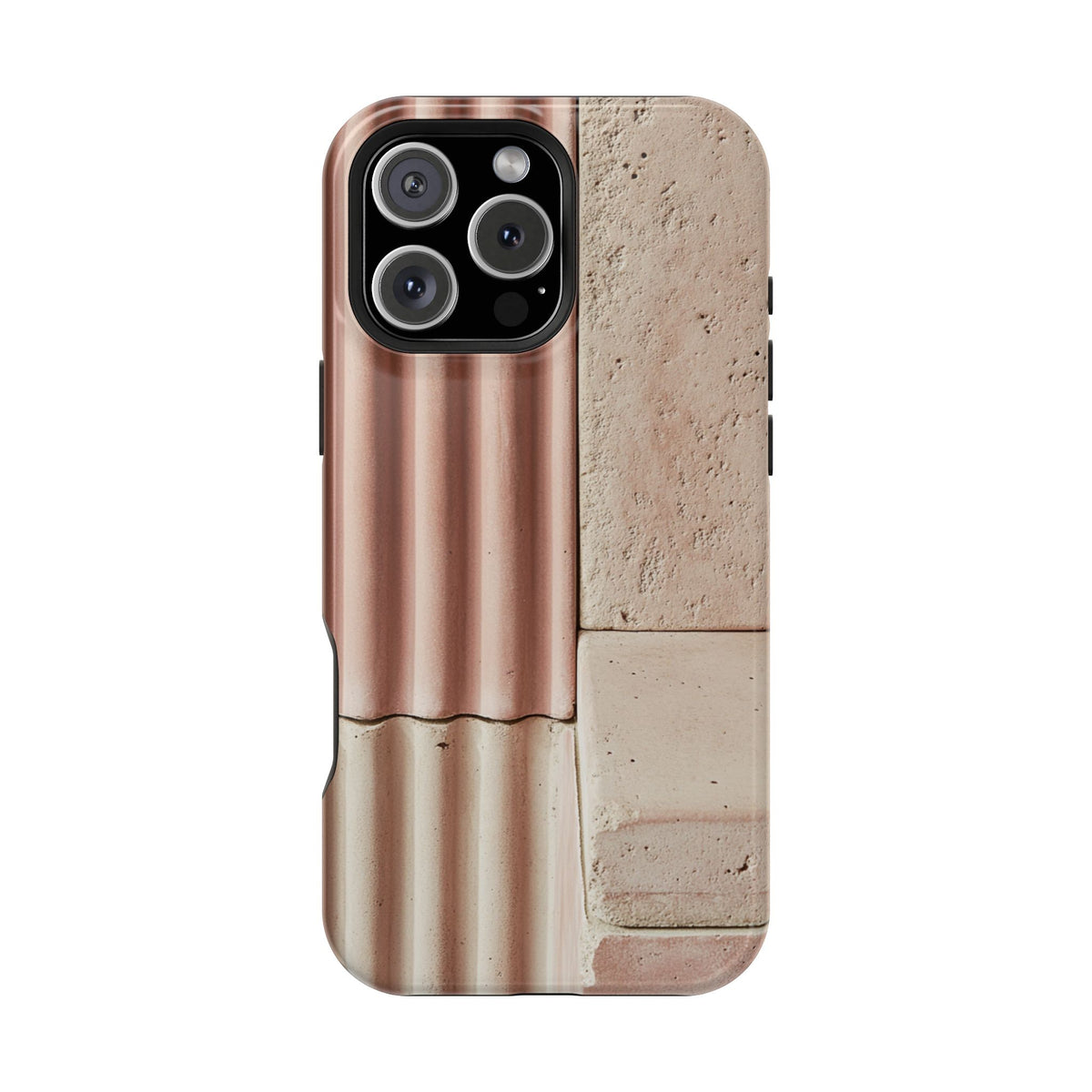 Blush Ceramic Ribbed Tiles
